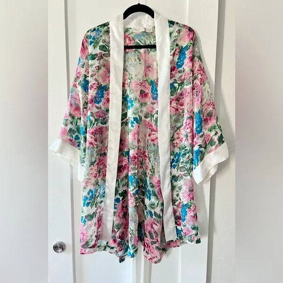 Vintage Victoria Secret Nightgown Robe Set Lace Slip Chemise Gold Label Boudoir - Picture 5 of 10